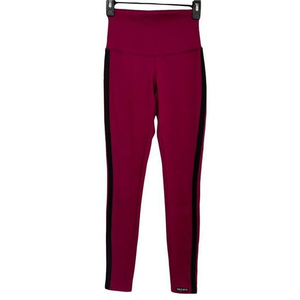 Public Mith High Rise Leggings Pants‎ Size XS Side Stripe Yoga Garnet/Black